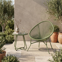 Ensemble de table basse et chaises en rotin PE moderne personnalisé, écologique, imperméable, léger, pour extérieur, cuisine, jardin, parc