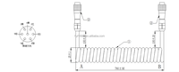 Câble d'extension à ressort robuste CE RoHS 7 conducteurs à double blindage, étanche IP68, 6M, en PU, bobine Suzi, DC12V-24V pour remorque