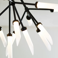 Plafonnier à suspension décoratif pour mariage, salon, villa, lumière dorée, atmosphère créative