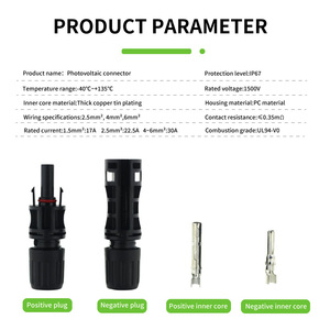 Conector Solar Fotovoltaico IP67 1500V de Venta Caliente de Fábrica, Conector Solar de Múltiples Pines Macho y Hembra para Montaje en Cable - Product Image 4