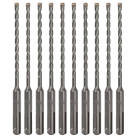 KHC Lot de 10 forets SDS Plus 3/16"x6" pour béton et maçonnerie, pointe en carbure, finition oxyde noir, 110 mm, garantie 1 an