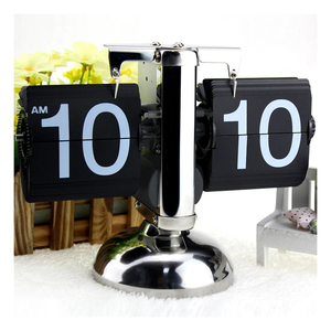 นาฬิกาตั้งโต๊ะสไตล์ยุโรป ดีไซน์สร้างสรรค์ แบบพลิกหน้าปัด นาฬิกาตั้งโต๊ะแบบย้อนยุค นาฬิกาพลิกอัตโนมัติ ของตกแต่งบ้าน - Product Image 1
