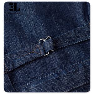 LARSURカスタムデニム工場重生セルベッジデニムジャケットバックル付き11-15 oz和風レッドセルベッジジーンズジャケット男性 - Product Image 5