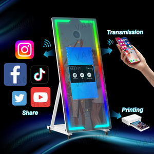 Miroir interactif pleine longueur de 65 pouces pour photomaton - <span class=keywords><strong>Verre</strong></span> trempé, caméra Hiti, Bluetooth, emballage en flight case - Product Image 4