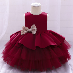 Nuovo Vestito da Principessa per Bambine Europee e Americane 2025, Abito da Compleanno in Tulle Vaporoso - Product Image 2