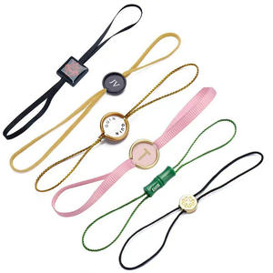 Stringhe personalizzabili in plastica eco-friendly per abbigliamento con serratura sicura regolabile con opzioni elastiche - Product Image 3