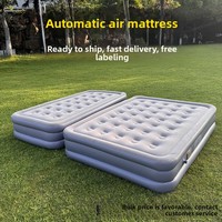 Nouvelle tente de lit gonflable rectangulaire portable, moderne, d'extérieur, entièrement automatique, épaissie, avec matelas pneumatique assorti pour le camping