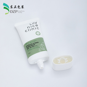 <span class=keywords><strong>Tube</strong></span> cosmétique souple en PE blanc vide 30-80 ml, bouchon ovale à vis 30 mm, emballage compressible, SPF50, testé dermatologiquement, soin de la peau - Product Image 1