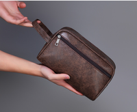 Nouvelle arrivée, sac de maquillage en cuir PU, sacs à main de créateur pour hommes, sac de toilette imperméable pour hommes, sac de toilette de voyage pour hommes