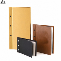 Porte-menus personnalisés avec reliure à vis, menus à couverture rigide, couvertures de menus en cuir pour restaurants
