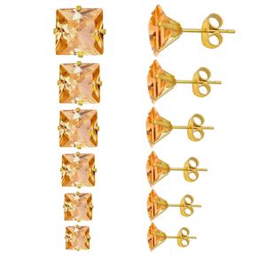 Boucles d'oreilles carrées de haute qualité, prix d'usine 2021, pour femmes, bijoux, cadeau, fête, cristal coloré, vente chaude - Product Image 2