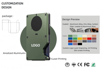 Portefeuille compact en métal RFID de conception la plus récente, localisateur intelligent pour Apple Find My, porte-cartes avec tracker, cadeau pour homme d'affaires en voyage