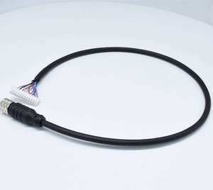 ขั้วต่อสายไฟแบบวงกลมกันน้ำ IP67 M12 รหัส A แบบ 12 ขา ตัวเมีย ปลั๊กตรง สายเชื่อมต่อไฟฟ้า - Product Image 4