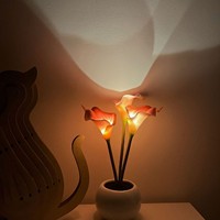 Hochzeitsdekorationen Calla-Lilie Künstliche Blumen Tischlampe Nachttischdeko Kleine Nachtleuchte Beste Freundin Geschenk Stimmungsbeleuchtung Ländliche Atmosphäre