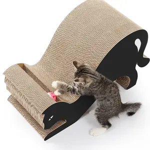 Scratcher per gatti a forma di animale personalizzato in carta di cartone a forma di gatto divertente interattivo popolare