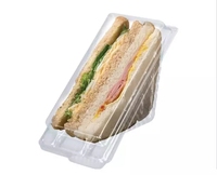Boîte d'emballage en plastique jetable avec couvercle, récipient, récipient, couvercle, transparent, à sandwich, livraison gratuite