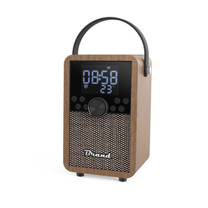 Bluetooth <b>Speaker</b> Wooden Portable Desktop Home Radio With TF Card Support Rechargeable Battery <b>USB</b> Interface - Product Image 1