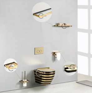 Ensemble d'accessoires de salle de bain de luxe modernes 2026 – Étagère et accessoires en acier inoxydable, suite d'articles sanitaires pour la maison - Product Image 1