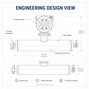 Medidor de Flujo Másico Coriolis OEM Personalizado, Carcasa de Aluminio IP67 Resistente a la Corrosión, Medidor de Flujo Másico de Agua - Product Image 4