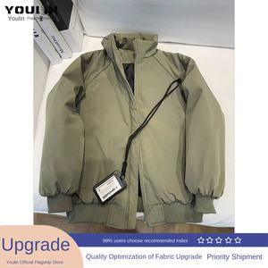 <span class=keywords><strong>Chaqueta</strong></span> Bomber <span class=keywords><strong>Americana</strong></span> Verde <span class=keywords><strong>Militar</strong></span>, Estilo Urbano, Cuello Alto, Relleno de Algodón, <span class=keywords><strong>Chaqueta</strong></span> Corta Gruesa de Invierno para Hombre - Product Image 6