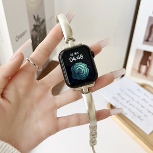 Pulsera de Metal con palabra en T, correa de reloj de Metal de pieza curva para Apple Watch 7 8 9 10 41/42/44/45mm, pulsera para Iwatch, correa de reloj de Metal - Product Image 6