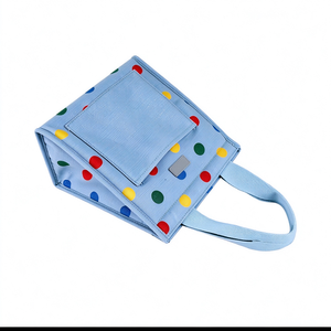 Bolsa de Almuerzo Infantil Aislada, Ecológica, Ligera y Portátil, de Gran Capacidad, con Forro de Lana Perlada, Cierre de Cremallera Impermeable y Ajustable - Product Image 5