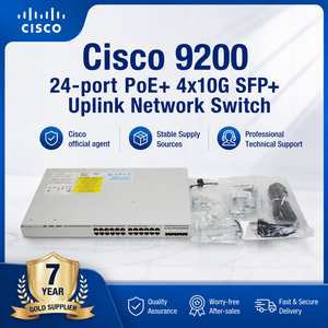 Commutateur réseau d'entreprise de couche 3 empilable C9200L-24P-4X-E Série 9200L 24 ports 4x10G Uplink - Product Image 1
