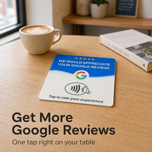 Tarjeta NFC de reseñas de Google, acrílica, para restaurante, cafetería, tienda, adhesivo para mostrador o puerta, mejora las valoraciones, idiomas: EN, FR, DE, <span class=keywords><strong>ES</strong></span>, IT - Product Image 5