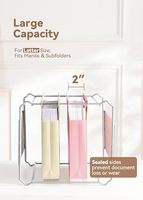 Classeurs suspendus en plastique grande capacité 2 pouces, pochettes extensibles pastel, robustes, insérables dans un classeur