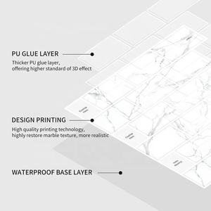 Funlife — autocollant <span class=keywords><strong>pour</strong></span> la <span class=keywords><strong>douche</strong></span>, de salle de bain, carreaux épais, écorce et bâton, dosseret de cuisine - Product Image 3