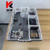 Maison conteneur extensible de 20 pieds petite maison préfabriquée 2 chambres à coucher cuisine salle de bain maison mobile pliante pour vivre conception personnalisée