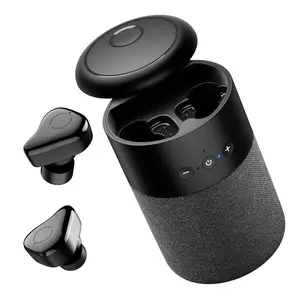 Promotion Version 5.1 Earbuds Earphones and Speaker 2 in 1 With Charging Case Wireless Headphone Bluetooth Earphone Speaker
