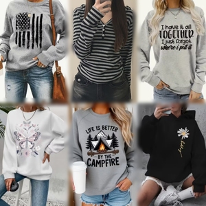 Women's Autumn Winter Casual Knitted Sweatshirt Pullover Loose Fit Soft Warm Solid Color Tops Bulk Wholesale - Product Image 1