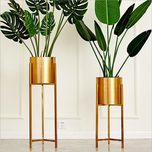 Soporte para Macetas de Hierro Forjado de Estilo <span class=keywords><strong>Moderno</strong></span> de Mediados de Siglo, Exhibidor de Jarrones de Mesa para Interiores, Soporte de Metal para Macetas al por Mayor - Product Image 2