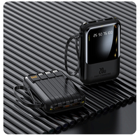 Cargador Portátil Mini Power Bank de 10000 mAh con Carga Rápida, Pantalla LED y Cables, Powerbank de 10000 mAh para Teléfonos