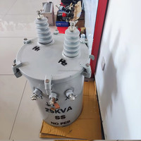Transformateur de distribution monophasé LEINENG 25 kVA 50 kVA monté sur poteau 12,47 kV 120/240 V entièrement scellé à faible perte pour extérieur