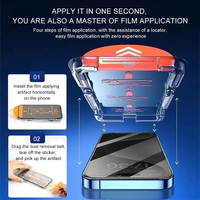 Protections d'écran en verre trempé HD transparentes sans poussière automatiques, boîte magique d'alignement pour Samsung S26 S25 S24 S23 Plus