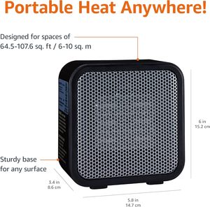 New Design Personal Electric Portable Mini Wall-Mounted PTC Fan Heater 500W Fast Heating for Home - Product Image 3