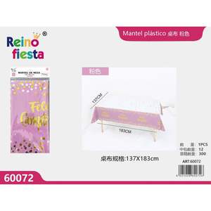 Tovaglia a pois rosa e oro 137x183cm per eventi e feste stoviglie e decorazioni per feste - Product Image 1