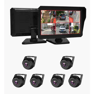 सेमी ट्रक डैश कैमरे के लिए उच्च गुणवत्ता वाला 10.1 इंच 6 चैनल मॉनिटरिंग ऑल-इन-वन मशीन कार कैमरा