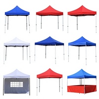 Tente publicitaire pliante 10x10 pieds avec structure en acier et logo personnalisé pour les expositions, les événements en plein air et les présentations sportives