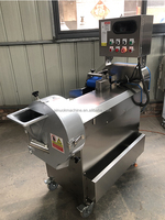 Industriële gemotoriseerde snijmachine van roestvrij staal 304 voor bladgroenten, aardappelen, wortelen, verse gember, taro, kurkuma en komkommers.