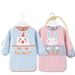 Vêtements de protection à manches longues pour enfants manger bavoir imperméable maternelle peinture Smock robe de dressage inversée pour l'<span class=keywords><strong>art</strong></span> - Product Image 6
