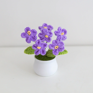 Nouveau M 2026 – Bouquet de fleurs au crochet fait main, accessoires floraux au crochet, appliques en coton à coudre pour projets DIY - Product Image 4