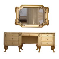 Table de toilette de luxe pour chambre à coucher française, style européen, bois massif, coiffeuse inspirée des princesses