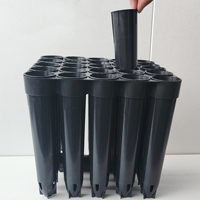Bac à semis en plastique détachable et réutilisable, anti-chute, résistant à la corrosion, noir, avec contrôle des racines, respirant, 25 trous