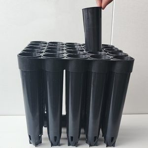 Bac à <span class=keywords><strong>semis</strong></span> en plastique détachable et réutilisable, anti-chute, résistant à la corrosion, noir, avec contrôle des racines, respirant, 25 trous - Product Image 1