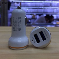 Accesorios de Carga para Auto, Cargador de Auto Doble USB con Pantalla, 2 Puertos USB, 3.1A, Cargador Inteligente para iPhone y Samsung