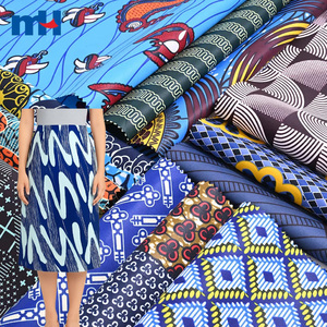 Nouveau Design Africain, <span class=keywords><strong>Tissu</strong></span> <span class=keywords><strong>Wax</strong></span> Imprimé 100 % <span class=keywords><strong>Polyester</strong></span> Respirant et Anti-Bouloche pour Robes de Filles - Product Image 1