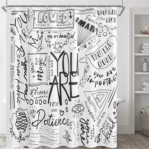 <span class=keywords><strong>Rideau</strong></span> <span class=keywords><strong>de</strong></span> <span class=keywords><strong>douche</strong></span> noir et blanc Art décor drôle imprimé rideaux <span class=keywords><strong>de</strong></span> <span class=keywords><strong>douche</strong></span> en Polyester imperméable pour salle <span class=keywords><strong>de</strong></span> bain - Product Image 6